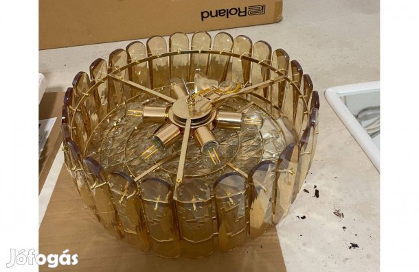 Kristály csillár, fém arany