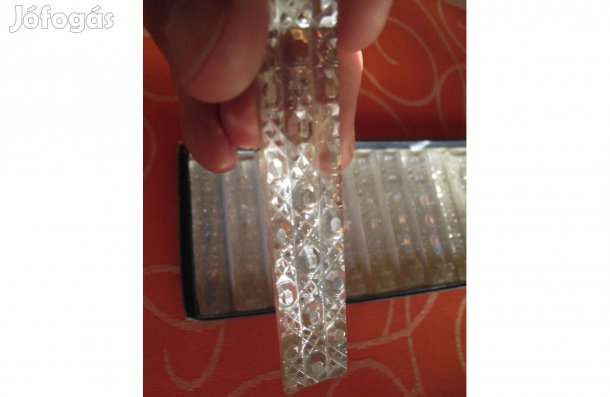 Kristály evőeszköztartó szett 12 db