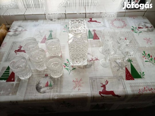 Kristály garnitúra eladó