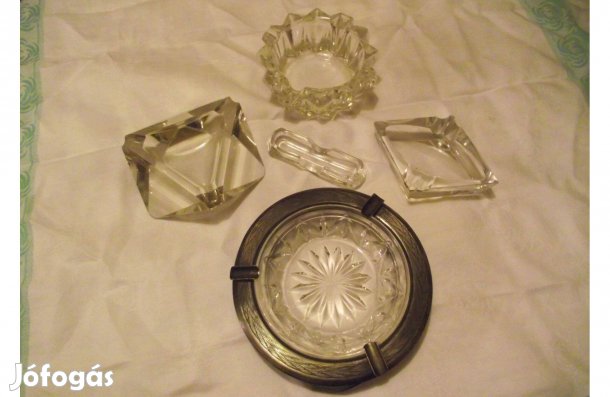 Kristály hamutartó 4 db fogpiszkálótartó 1 db ezer forinttól