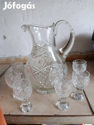 Kristály kancsó -6 pohár
