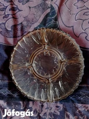 Kristály kínáló tál,osztott,átmérője 25 cm,hibátlan olcsón!/73