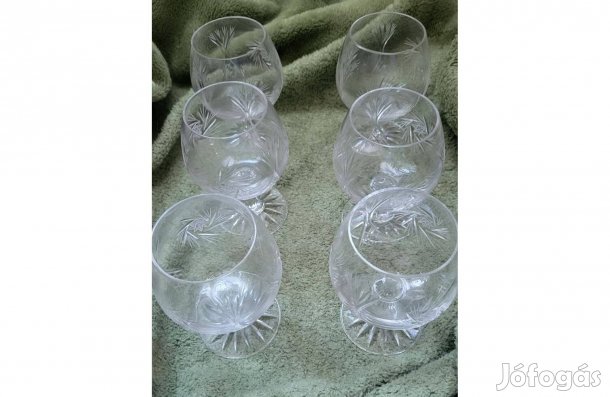 Kristály konyakos pohár készlet