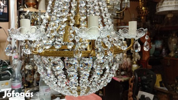 Kristály kosaras csillár