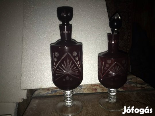Kristály pálinka tartó 