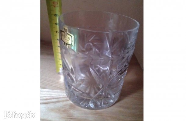 Kristály pohárkészlet 4 db -s kézi csiszolt uj ,whisky pohár