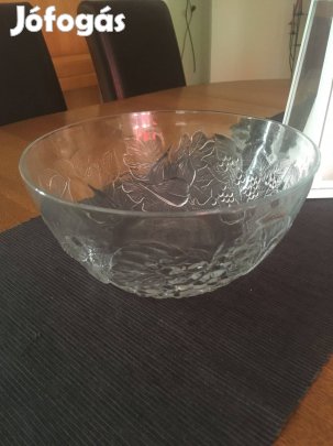 Kristály tál 21 cm új sosem használt