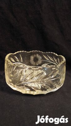 Kristály tál, asztalközép, kínáló