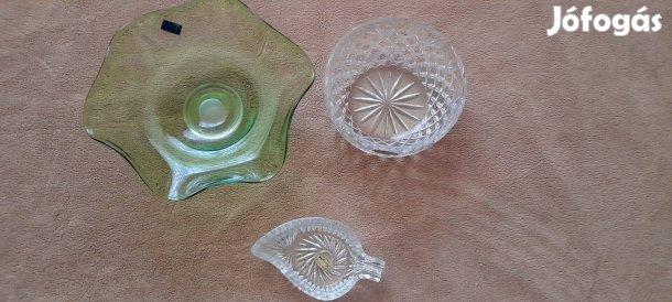 Kristály tál ajándék kristály hamutartó jelzett