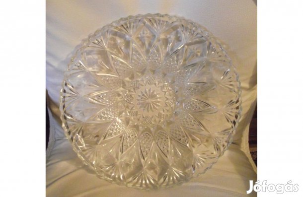 Kristály tál díxzes nagy méret