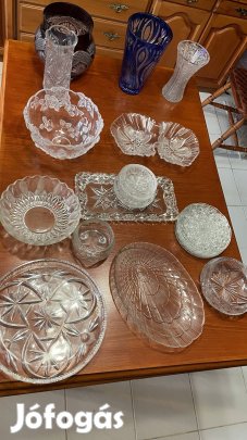 Kristály tálak és vázák