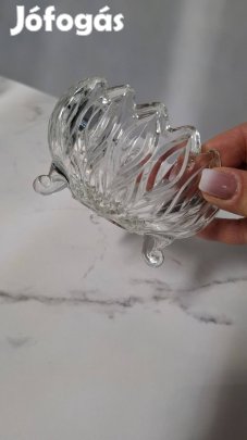 Kristály talpas tál