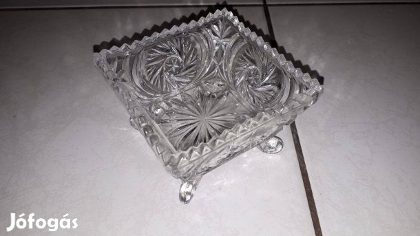 Kristály üveg cukortartó