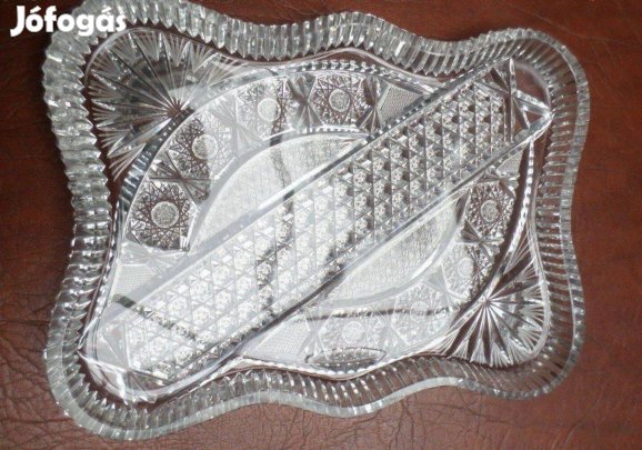 Kristály üveg tálca kínáló Új gyönyörű kézműves