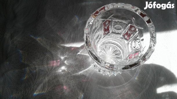 Kristály váza, 13 cm
