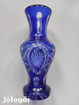 Kristály váza, kék