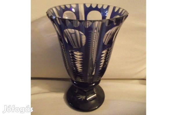 Kristály váza színezett