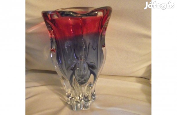 Kristály váza több színű