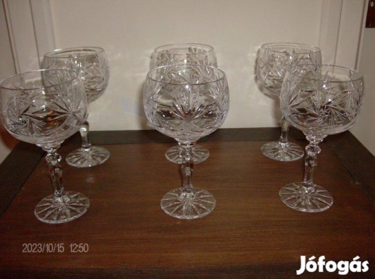 Kristálypohár készlet, hibátlan, karcmentes, nem volt használatban