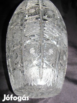 Kristályváza 25 cm magas gyönyörű új állapot átmérő 8 cm