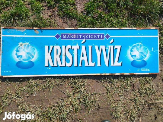 Kristályvíz , margitsziget , retro reklám tábla