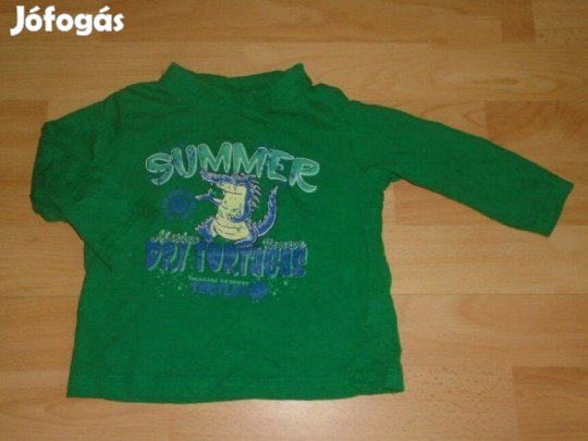 Krokodil mintás hosszú ujjú felső 9-12 hó (méret 80)