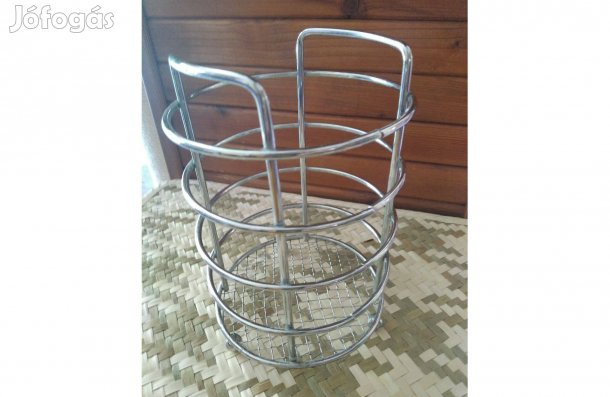 Krómozott evőeszköz tartó eladó!