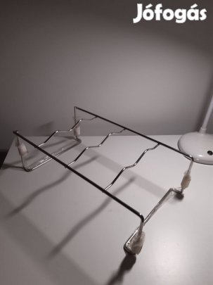 Krómozott fém bortartó palacktartó új