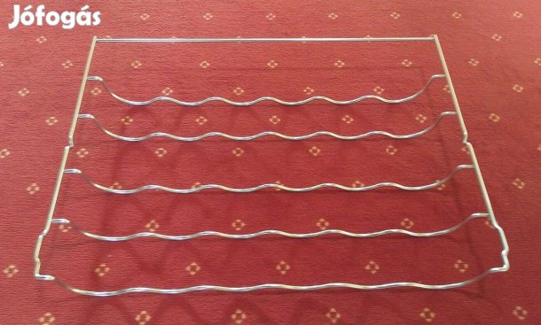 Krómozott fém palacktartó / italtartó polc hűtőbe