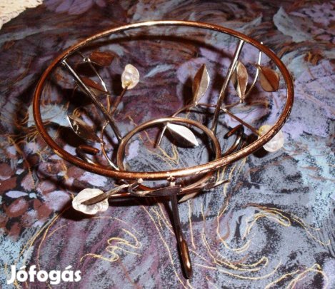 Krómozott gyümölcs tartó csiszolt üveggel