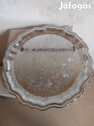 Krómozott kínáló tál