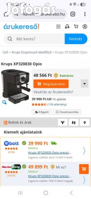 Krups pump espresso kávéfőző