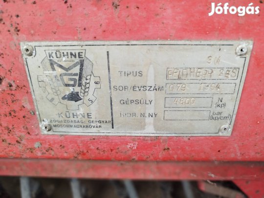 Kühne 25 soros vetőgép eladó