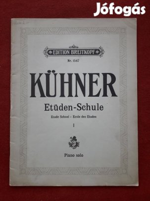 Kühner: Iskola-etüdök válogatott szerzőktől zongora kotta