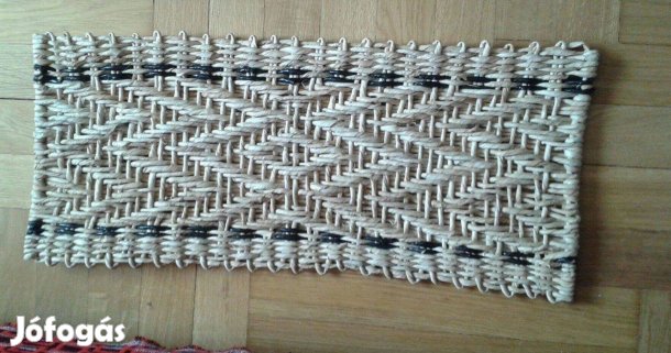 Kukorica csuhéból készült lábtörlő, új 26 x 57 cm