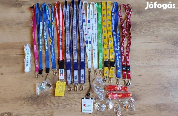 Kulcstartó plüss figurával nyakba akasztható kulcstartó