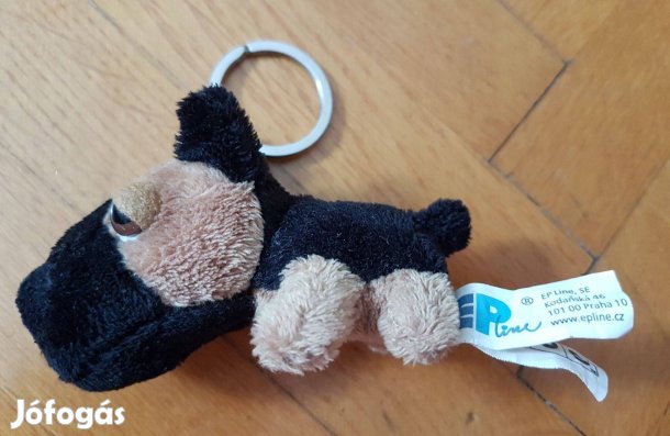 Kulcstartó plüss kutya kulcs tartó 9,5 cm hosszú kutyus