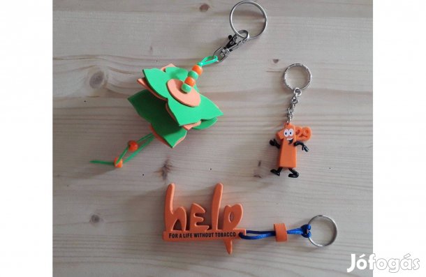 Kulcstartó virág figura help felirat új 10,15, 25 cm darabár_