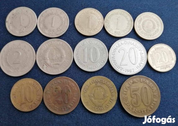 Külföldi fémpénzek 350.-ft /db eladók!