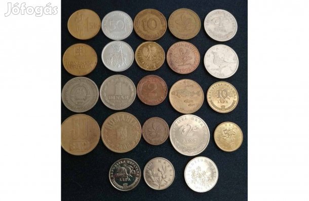 Külföldi fémpénzek 400.-ft / db eladó!