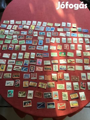 Külföldi gyufacimke gyűjtemény ( 130 - 140 db) egyben