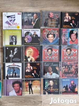 Külföldi popzenei CD lemezek TOM Jones Frank Sinatra 2500Ft/db