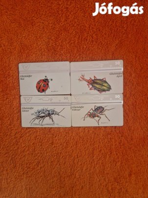 Külföldi rovaros telefon kártyák 4db