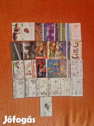 Külföldi telefon kártyák 25db