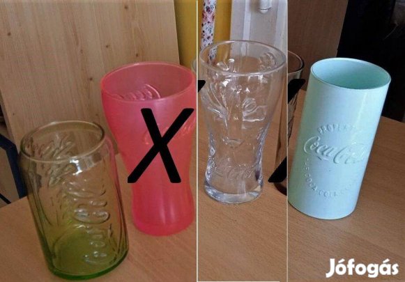Különböző Coca-Colás poharak. Gyűjtőknek is!