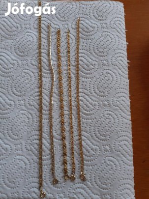 Különböző aranyozott női karkötő 20cm