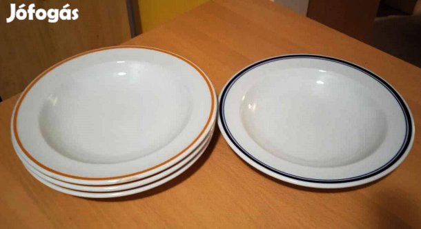 Különböző csíkos Alföldi porcelán tányérok pótlásra