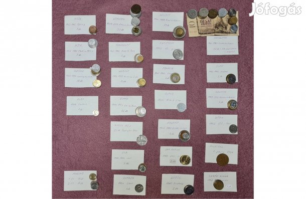 Különböző nemzetiségű, és korú pénzérmék (egyben!)