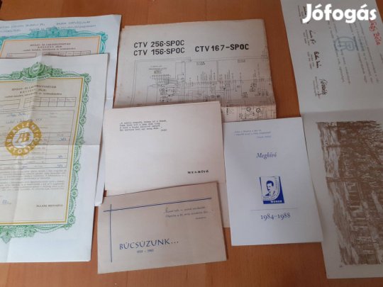 Különböző régi ballagási meghívó a 80-as évekből 3db egybe