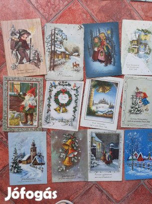 Különböző régi rajzolt képeslap csomag 12db a 60-as évekből